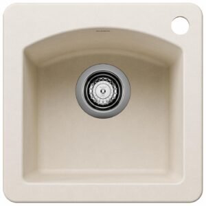 Diamond Mini 1 Bowl Drop-In Silgranit Sink - Soft White 402865 Blanco