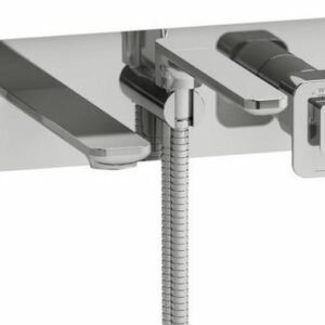 Equinox Wall Mount Tub Filler Trim with Hand Shower - Chrome TEQ21C RIOBEL