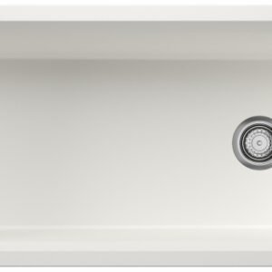 Inteos 33 1 Bowl Silgranit Undermount Kitchen Sink - White 403887 Blanco
