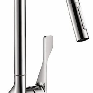 Axor Citterio Kitchen Faucet with Pulldown Spray - Black Stainless 39835341 Axor