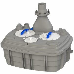 Sanicubic 2 VX 120V 2 x 1.5HP Duplex Vortex Lift Station - Gray 099 Saniflo