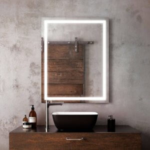 Effect Illuminated Bathroom Mirror 30" x 38" - Black MR1468-500-001 Kalia