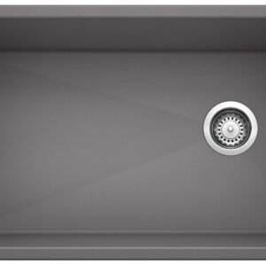 Diamond U Super 1 Bowl Silgranit Undermount Kitchen Sink - Cinder 401627 Blanco