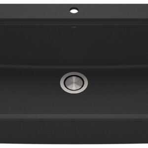 Bacia 33" Granistone 1 Bowl Drop-In Kitchen Sink with Silicone Mat & Drain - Matte Black KS2123-320 Kalia