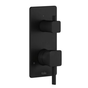 Square Trim for Pressure Balance with Volume Control Valve with 2-Way Integrated Diverter - Matte Black 104851-160 Kalia