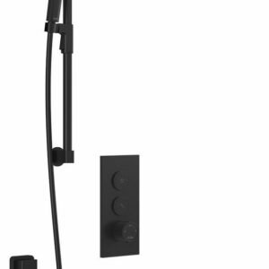 Moroka TB2 Premia Thermostatic Push-Button Shower System with Wall Arm (Less Valve) - Matte Black BF2096-160-200 Kalia