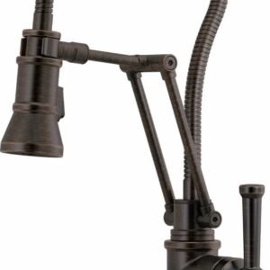Artesso Articulating Kitchen Faucet with Finished Hose and Pulldown Spray - Venetian Bronze 63125LF-RB Brizo
