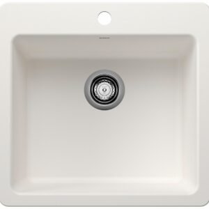 Liven 21 1 Bowl Silgranit Dual Mount Kitchen Sink - White 403661 Blanco