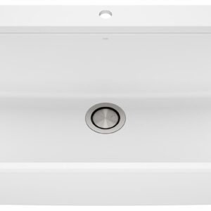 Bacia 31" Granistone 1 Bowl Drop-In Kitchen Sink with Silicone Mat & Drain - White KS2140-310 Kalia