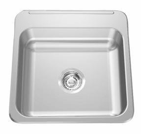 18-1/8" 1-Hole 1 Bowl Drop-In Kitchen Sink - Stainless Steel ALBS4605P-1-1 Franke