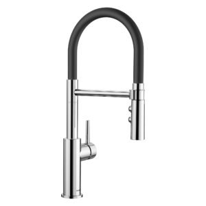Catris Flexo Semi-Pro Kitchen Faucet with Pulldown Spray - Chrome 402447 Blanco