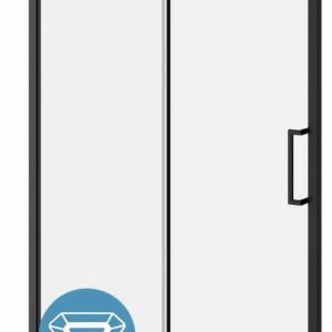 Ikonik (Door 2 of 2) 60" x 79" Alcove Sliding Shower Door RH Opening Mobile Panel - Matte Black DR2186-005 Kalia