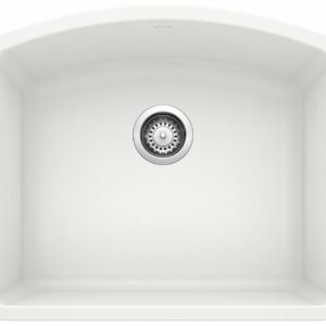 Diamond U 1 Bowl Undermount Silgranit Sink - White 400080 Blanco