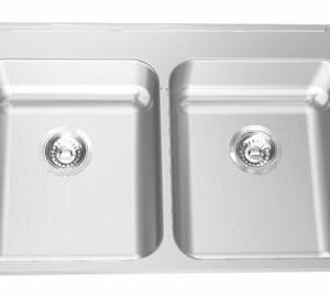 31-1/4" 3-Hole 2 Bowl Drop-In Kitchen Sink - Stainless Steel ALBD6406P-1-3 Franke