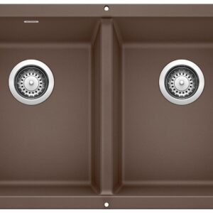 Precis U 2 Bowl Silgranit Undermount Kitchen Sink - Cafe 400581 Blanco