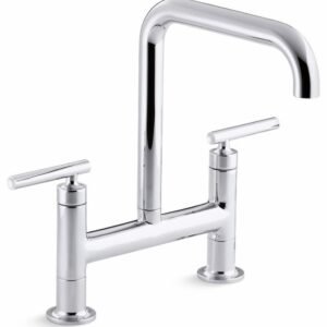 Purist Bridge Kitchen Faucet - Polished Chrome 7547-4-CP Kohler
