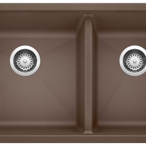 Precis U 1-3/4 2 Bowl Silgranit Undermount Kitchen Sink - Cafe 400585 Blanco