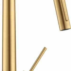 Axor Starck Kitchen Faucet with Pulldown Spray - Brushed Gold Optic 10821251 Axor