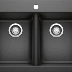 Horizon 2 Bowl Silgranit Drop-In Kitchen Sink - Anthracite 400977 Blanco