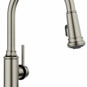Empressa Kitchen Faucet with Pulldown Spray - Satin Platinum 443245 Blanco