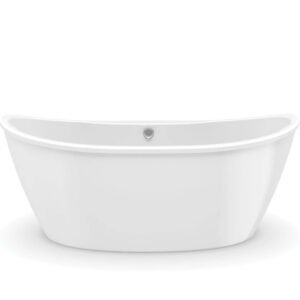 Delsia 66" x 36" Center Drain Freestanding Tub - White 106193-000-002-104 Maax