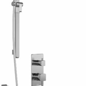 SquareOne TD2 Plus Thermostatic Integrated Diverter Shower System with Vertical Ceiling Arm (Less Valve) - Chrome BF1651-110-101 Kalia