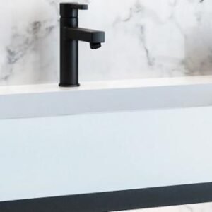 36" Sink Top with 8" Widespread Faucet Holes - White LND-036-8H Stonewood Cabinetry