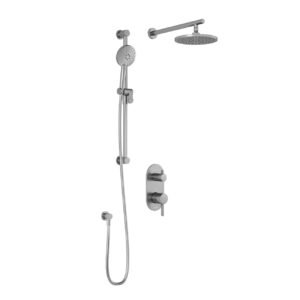 RoundOne TD2 Thermostatic Integrated Diverter Shower System with Wall Arm (less valve) - Chrome BF1639-110 Kalia