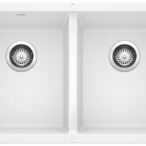 Precis U 2 Bowl Silgranit Undermount Kitchen Sink - White 401705 Blanco