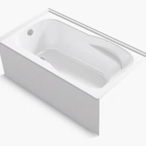 Wellbrook 60" LH Drain Alcove Tub with Armrests
 - White ACW20446L-0 Hytec