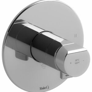 Parabola 2-Functions Thermostatic Valve Trim - Chrome TPB44C RIOBEL