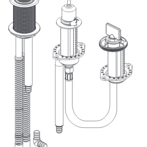 Flexible Rough-In for 3-Hole Roman Tub with Hand Shower (Pex Connections) R3707-PX Delta