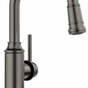 Empressa Bar/Prep Faucet with Pulldown Spray - Satin Dark Steel 443265 Blanco