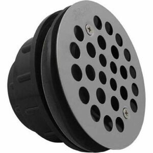 2-Piece ABS Shower Drain x Hub for Molded Shower Bases - Stainless Steel SD35 +osb
