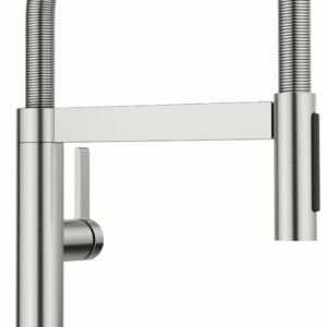 BlancoCulina II Mini Kitchen Faucet with Spring Pulldown Spray - PVD Steel 527479 Blanco