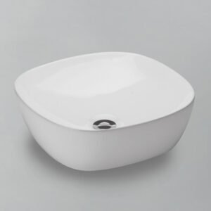 14" Square Vessel Sink 36644-WHT Acritec