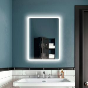 Profila Illuminated Bathroom Mirror 24" x 32" - Black MR1666-500-001 Kalia
