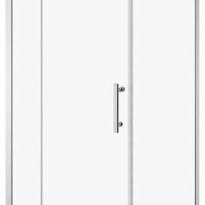 Enkel 36" x 36" x 74" Pivot Shower Door with Return Panel - Chrome DR1958-110-000 Kalia