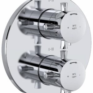 Edge 6-Functions Thermostatic Valve Trim - Chrome TEDTM46+C RIOBEL