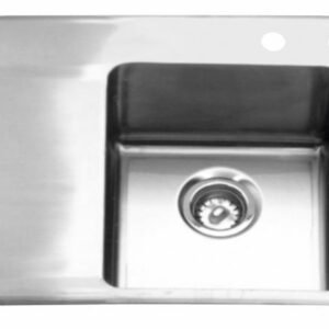 51" 1-Hole 2 Bowl Drop-In Kitchen Sink with Drainboard on Left - Stainless Steel LBDDBL6408P-1-1 Franke
