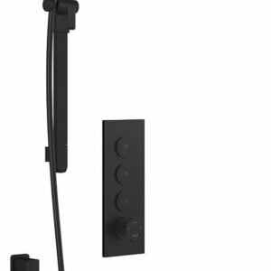 Kareo TB3 Plus Thermostatic Push-Button Shower System with Wall Arm - Matte Black BF2101-160-100 Kalia