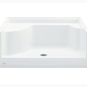 48" x 37-1/2" Center Drain Shower Base with RH Seat & 21" Knee Wall
 - White GR483L-0 Hytec