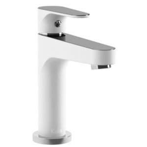 Kontour Single Hole Bathroom Faucet - Chrome/White BF1285-140 Kalia