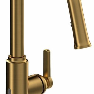 Trattoria Touchless Kitchen Faucet with Pulldown Spray - Brushed Gold TTRD111BG RIOBEL