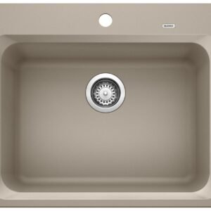 Vision 1 Bowl Silgraint Drop-In Kitchen Sink - Truffle 401147 Blanco