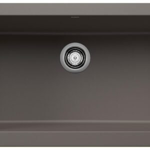 Vintera 30 1 Bowl Silgranit Apron Front Kitchen Sink - Volcano Gray 402943 Blanco