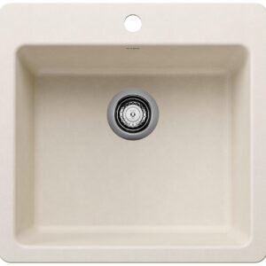 Liven 21 1 Bowl Silgranit Dual Mount Kitchen Sink - Soft White 403665 Blanco