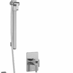 SquareOne TCD1 Plus Thermostatic Coaxial Shower System with Vertical Ceiling Arm - Chrome BF1648-110-101 Kalia