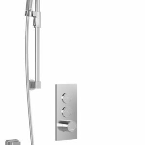 Moroka TB2 Premia Thermostatic Push-Button Shower System with Vertical Ceiling Arm - Chrome BF2095-110-201 Kalia
