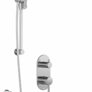 RoundOne PB4 2-Way Pressure Balance Integrated Diverter Shower System with Wall Arm (Less Valve) - Chrome BF2176-110 Kalia